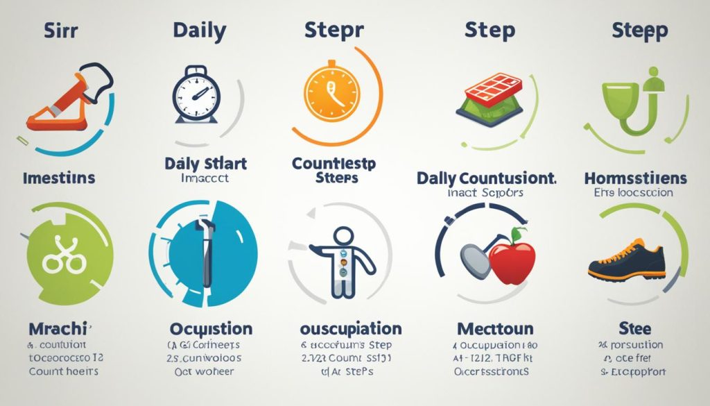 daily step count impact by occupation