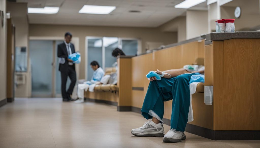 seeking medical help for ankle sprain