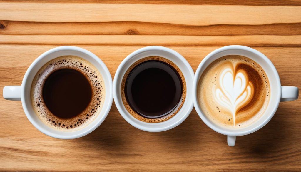 caffeine in different types of coffee