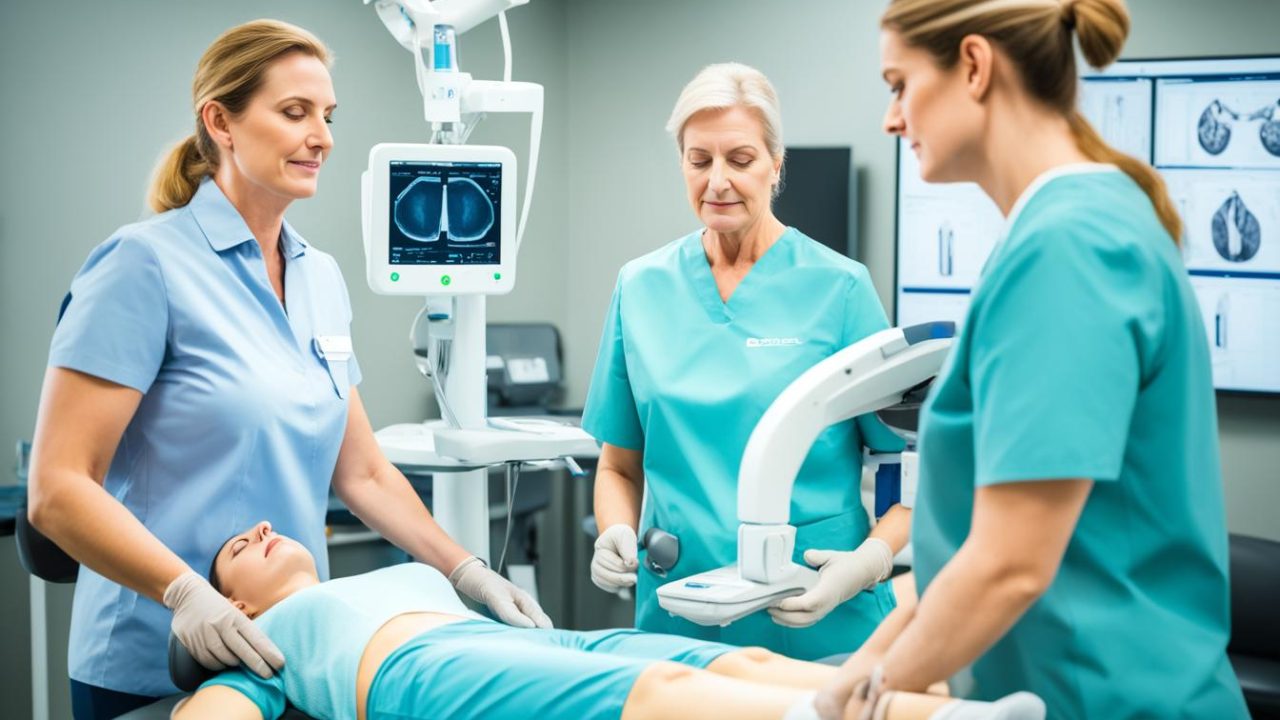 how is a bone density test done on a woman