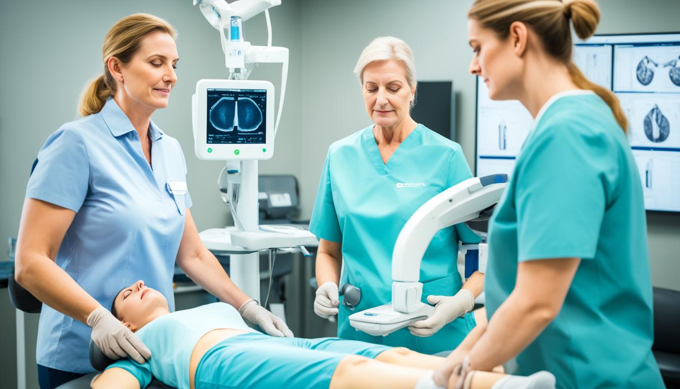 how is a bone density test done on a woman