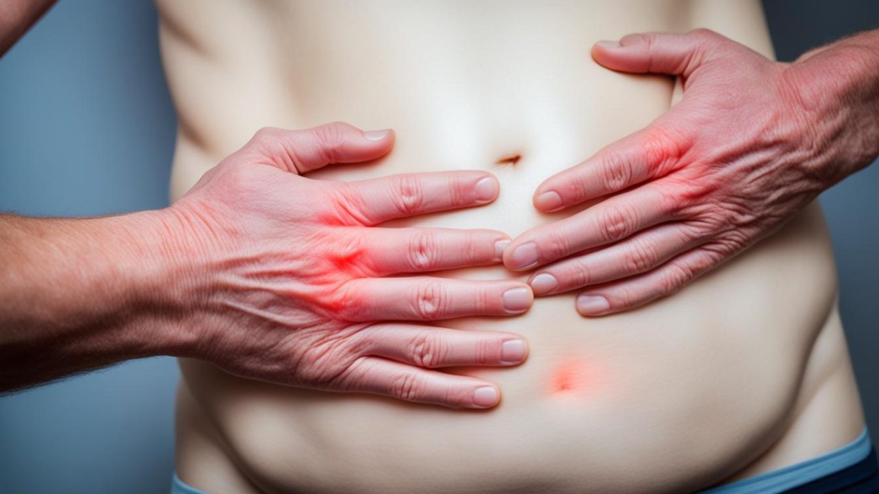 my stomach hurts when i press on it in the middle