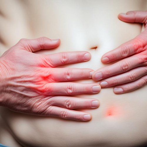 my stomach hurts when i press on it in the middle