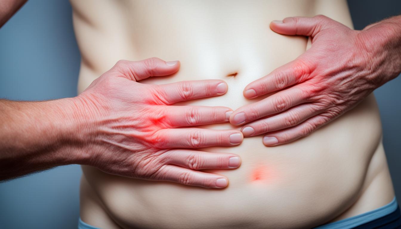 my stomach hurts when i press on it in the middle