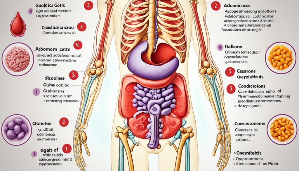 right side abdominal conditions