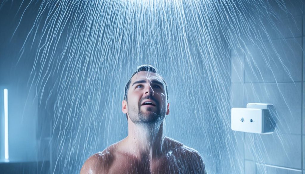 risks of showering during thunderstorms