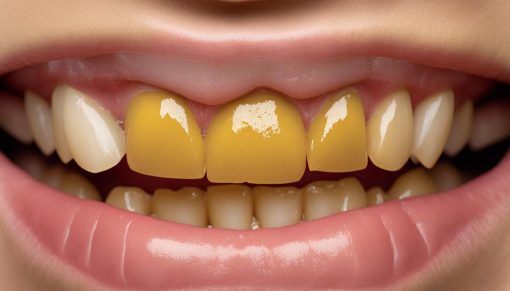 yellow stains on teeth