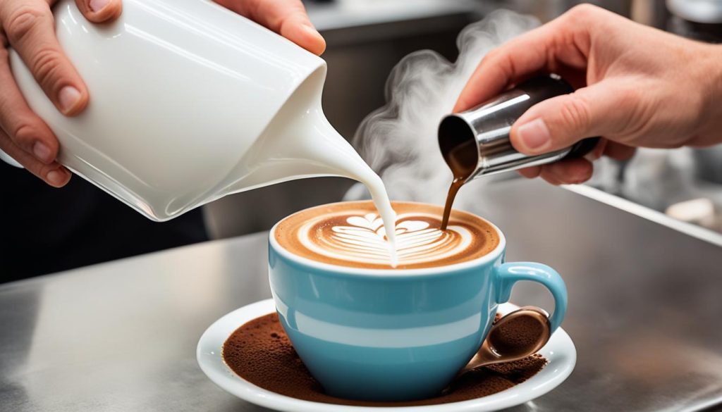 Preparation of cappuccino