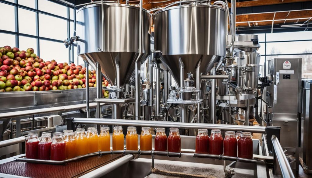 processing methods of apple cider and apple juice