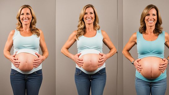 when does your stomach start to get hard when you are pregnant